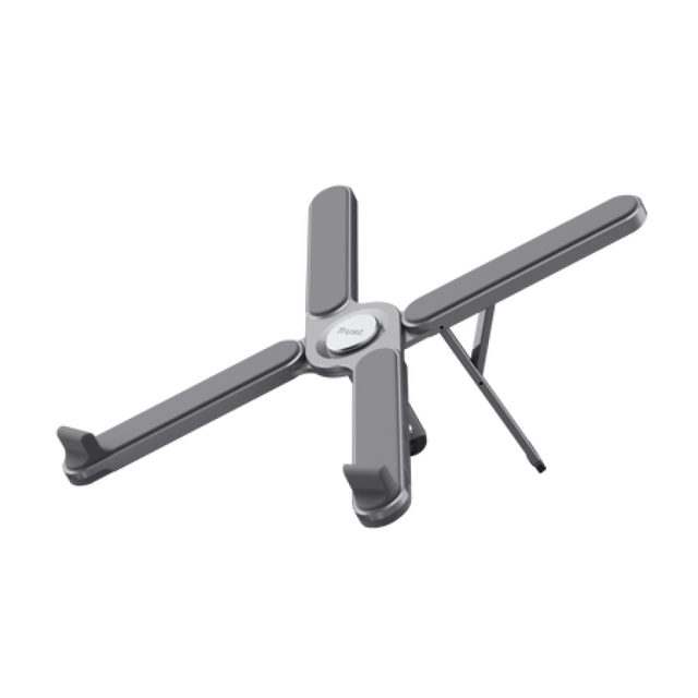 Stand laptop Trust Macy Foldable, ajustabil pe inaltime: 7 trepte, , dimensiune maxima laptop 17", greutate maxima suportata 20kg, material aluminiu
