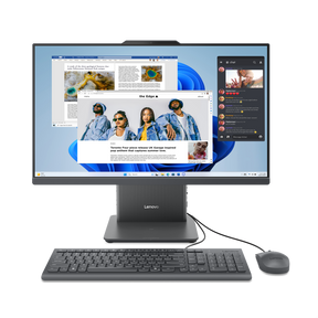 All-in-One Consumer Lenovo IdeaCentre AIO 24ARR9 cu procesor AMD Ryzen 5 7535HS pana la 4.55GHz, 24 inch, FHD, IPS, 16GB DDR5, 512GB SSD, AMD Radeon 660M, FreeDos, Gri