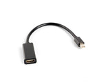 Cablu adaptor Mini DisplayPort(M) 1.2 -> HDMI(F) 20 cm negru LANBERG