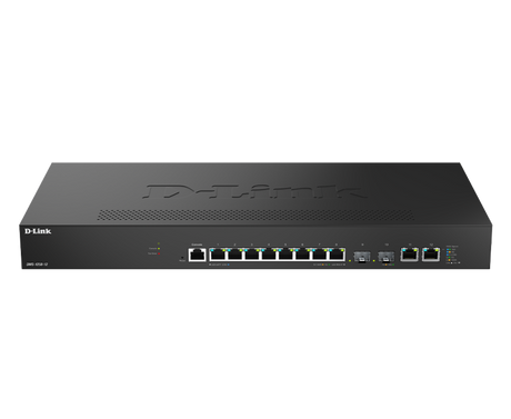Switch D-Link 2.5Gigabit DMS-1250-10S, 8x RJ-45, 2x SFP+, 1x Console, 100/1000/2500 Mbps, compatibilitate 802.3u, 802.3ab, 802.3bz, 802.3ae, 802.3z, 802.3az, 802.3x, 802.1Q, 802.1