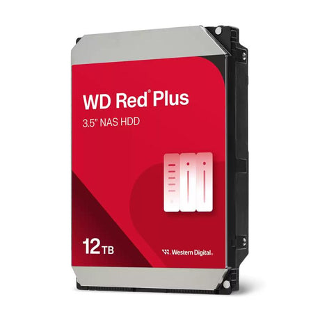 Western Digital Red Plus WD120EFGX. HDD capacity: 12 TB, HDD speed: 7200 RPM, Storage drive buffer size: 512 MB, HDD size: 3.5", Interface: Serial ATA III