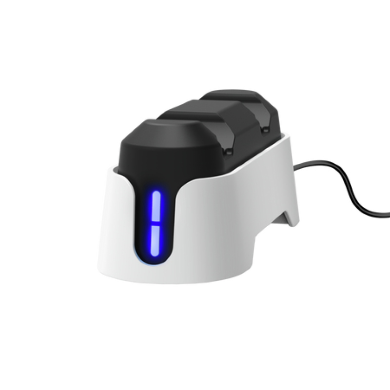 Dock dual incarcare Trust GXT 228 pentru controller PS5, material ABS, greutate 178g, alb