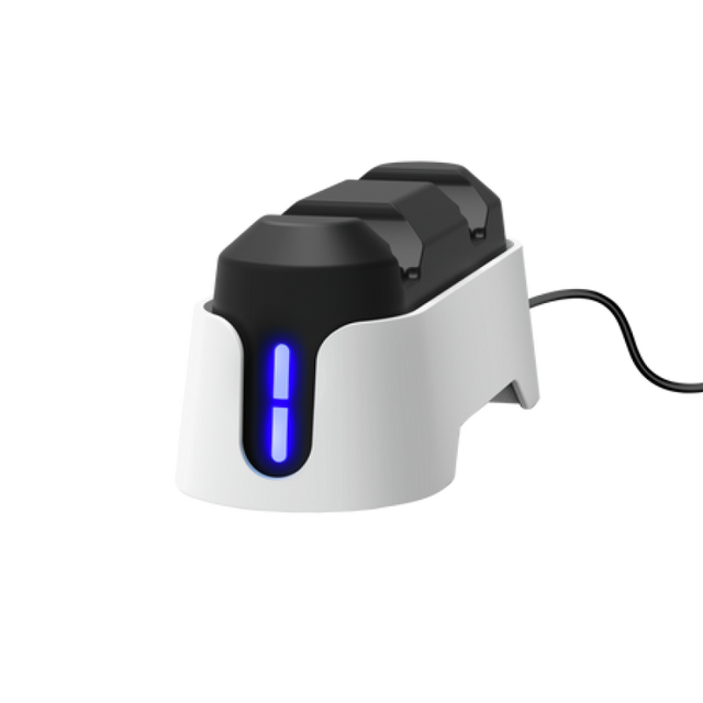 Dock dual incarcare Trust GXT 228 pentru controller PS5, material ABS, greutate 178g, alb