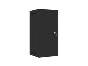 Dulap rack 10" perete 12U / 280x310 pentru auto-asamblare, cu ușă metalică, negru  (flat pack)