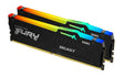 Memorie RAM Kingston DDR5 16GB 5200Mhz CL40 Dual Channel Kit 1.25V Fury Beast Black RGB XMP