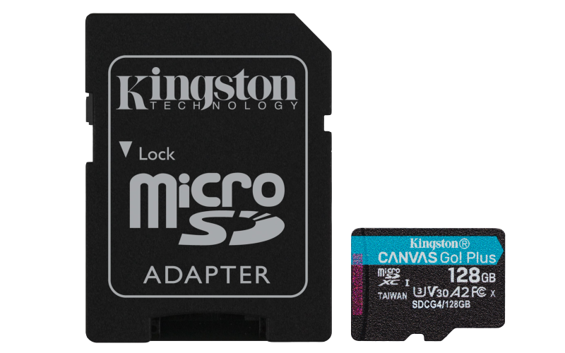 Card de Memorie MicroSDXC Kingston,128GB,Canvas GO Plus,Cu Adaptor