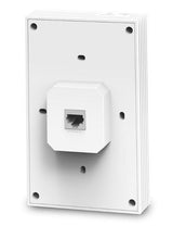 TP-Link Wireless Access Point EAP655-WALL, AX3000 Wireless Dual Band Indoor, 802.3af/at PoE, viteza transfer: 5 GHz 2402 Mbps, 2.4 GHz 574 Mbps, Interfata: Uplink: 1× 10/100/1000, Downlink: 3× 10/100/1000, dimensiuni: 143 × 86 × 42.6 mm.