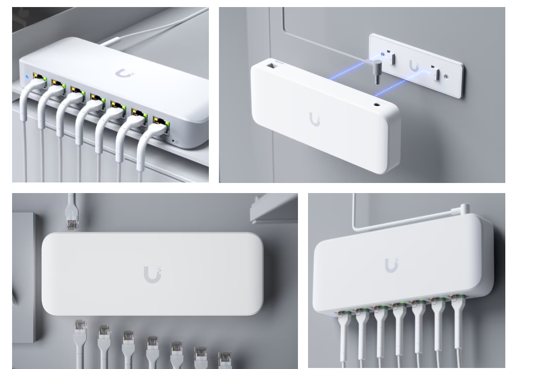 UBIQUITI 8 PORT GBE SWITC USW-ULTRA-210W, dimensiuni: 203 x 76 x 33 mm, Greutate: 320g, Interfata: 8 x 10/100/1000Mbps, 7 porturi POE, Capacitate Switch: 16Gbps, Buget POe 210W, adaptor POE 202W inclus.