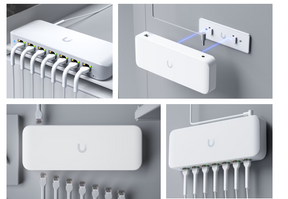 UBIQUITI 8 PORT GBE SWITC USW-ULTRA-210W, dimensiuni: 203 x 76 x 33 mm, Greutate: 320g, Interfata: 8 x 10/100/1000Mbps, 7 porturi POE, Capacitate Switch: 16Gbps, Buget POe 210W, adaptor POE 202W inclus.