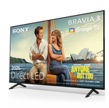 Televizor Sony BRAVIA 3 LED 75S39, 189 cm, Smart Google TV, 4K, Clasa E