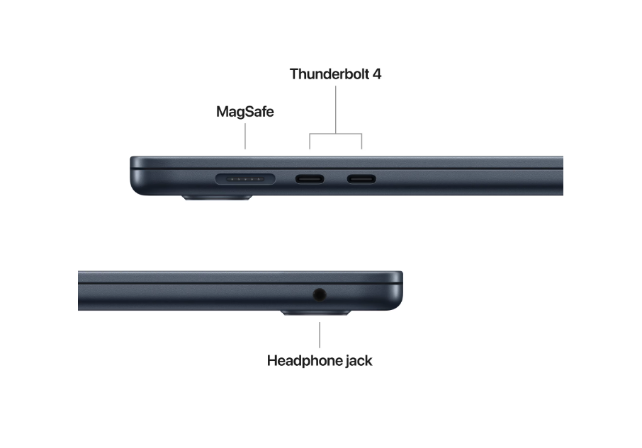 MacBook Air 15.3" Retina/Apple M4 (CPU 10- core, GPU 10- core, NeuralEngine 16- core)/16GB/1TB - midnight - INT KB (2025)  (cto from  MW1M3RO/A)
