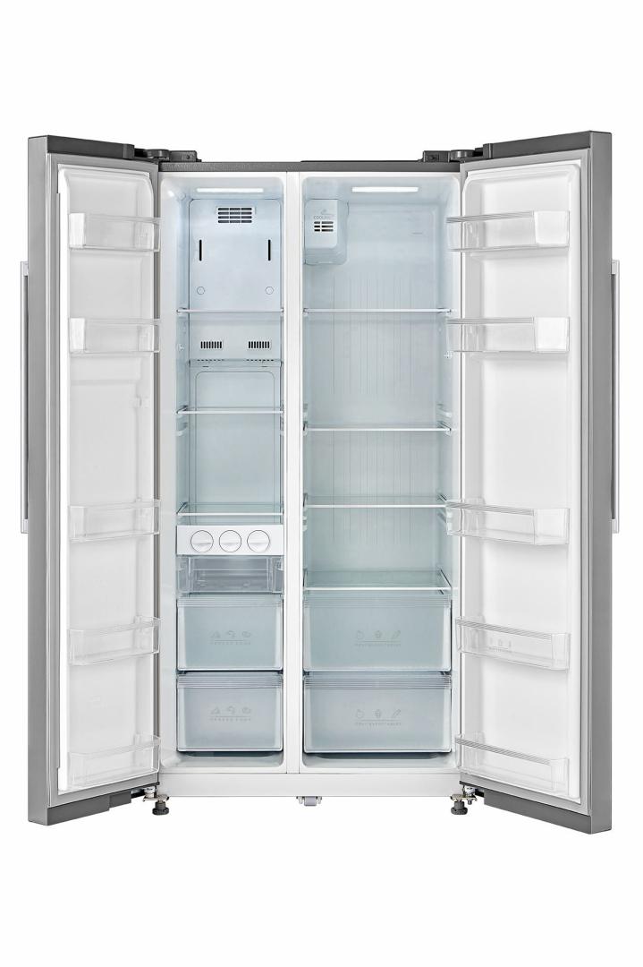 Side by Side HEINNER HSBS-M548NFINVXE++, No Frost, 548 L, Clasa E, Aspect Inox
