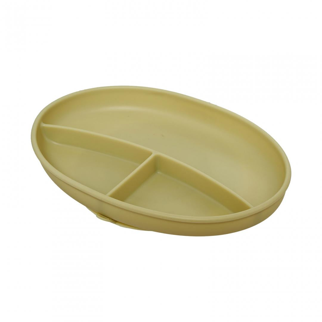 Set diversificare 5 piese silicon : baveta, bol, farfurie, lingurita si furculita, olive, U-Grow