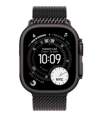 Apple Watch Ultra 3 GPS + Cellular 49mm Black Titanium Case with Black Titanium Milanese Loop - Medium
