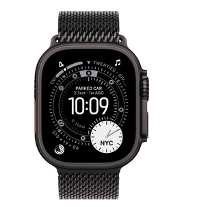 Apple Watch Ultra 3 GPS + Cellular 49mm Black Titanium Case with Black Titanium Milanese Loop - Medium