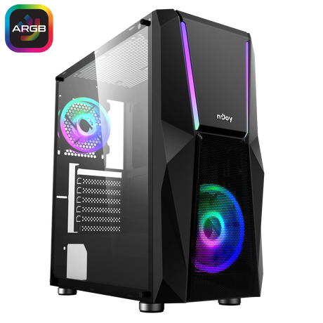 Carcasa nJoy Fort, Mid Tower NEGRU