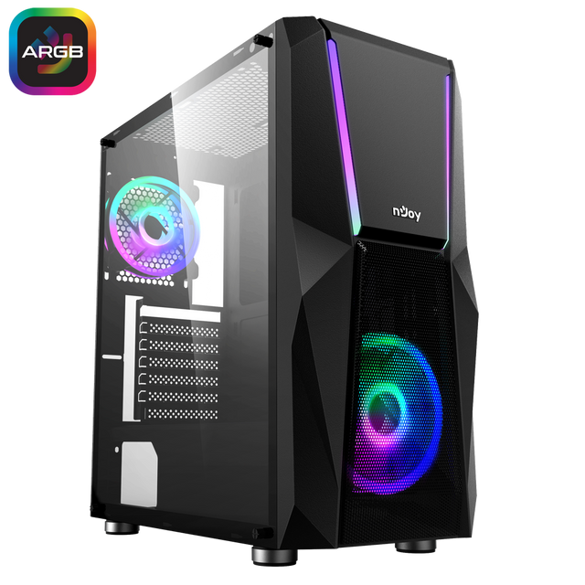 Carcasa nJoy Fort, Mid Tower NEGRU