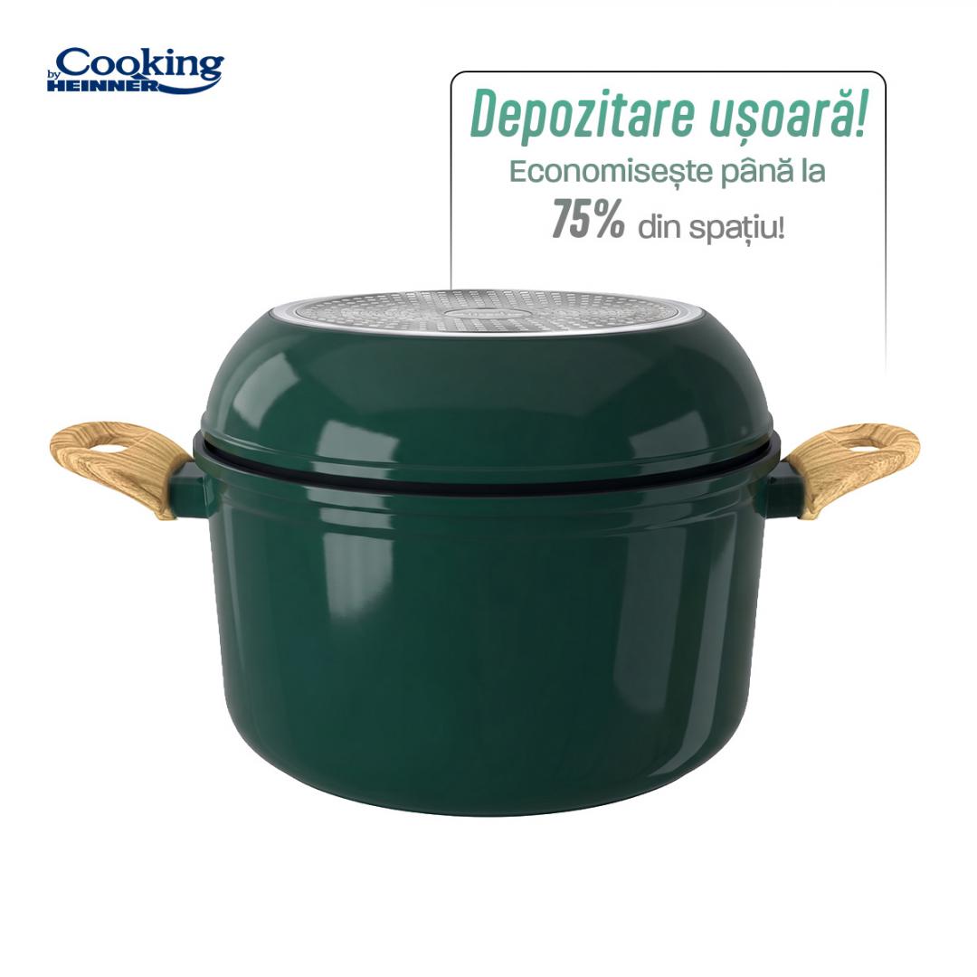 SET 8 PIESE DIN ALUMINIU FORJAT MARBELLA VERDE, COOKING BY HEINNER