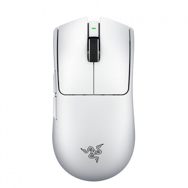 Mouse wireless Razer Viper V4 Pro, Razer™ Focus Pro 50K Optical Sensor Gen-3, durata de viata baterie pana la 180 ore, switch Razer™ Optical Mouse Switches Gen-4, alb