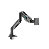 Suport monitor Serioux SRXA-MM101-C012GR, arc cu gaz, compatibilitate dimensiune ecran 24"-57", greutate maximă suportata: 2~30 kg, VESA: 75x75, 100x100, 100x200, 200x100, 200x200, inclinare: +70°~-45°, pivotare: +90°~-90°, rotația ecranului: 360°