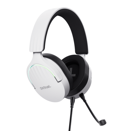 Casti gaming TrustGXT 490P Fayzo cu fir, interfata USB 2.0, frecventa de raspuns 20 Hz - 20.000 Hz, sensivitate 100 dB, alb