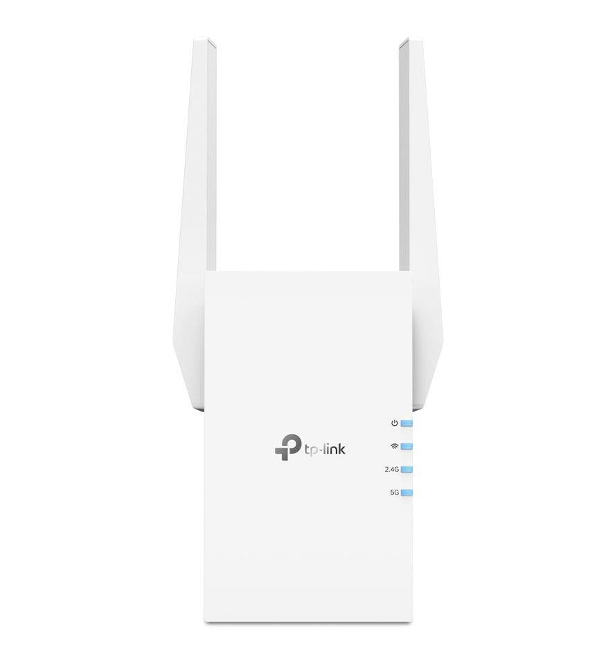 TP-link AX3000 Wi-Fi Mesh Range Extender, RE705X, 1 Port Ethernet Gigabit, 2 Antene externe, Standarde Wireless IEEE 802.11a/n/ac/ax 5GHz, IEEE 802.11b/g/n/ax 2.4GHz, frecventa 2.4, 5 Ghz, 574 Mbps at 2.4GHz, 2402 Mbps at 5GHz.