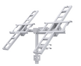 Suport dublu pentru panouri solare 2x VIGI 90W, din otel galvanizat, unghi de reglare manual: 5°~55°, stalp compatibil: Ø80-160 mm, greutate: 20kg.