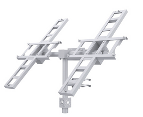 Suport dublu pentru panouri solare 2x VIGI 90W, din otel galvanizat, unghi de reglare manual: 5°~55°, stalp compatibil: Ø80-160 mm, greutate: 20kg.