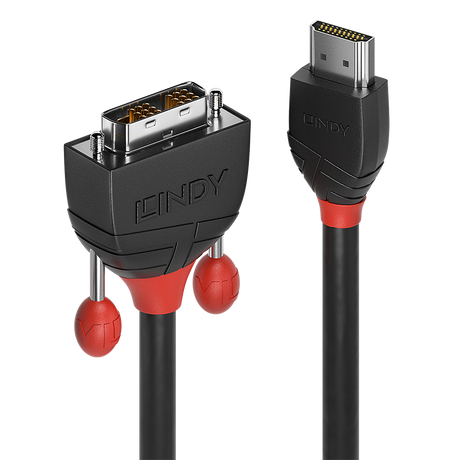 Cablu Lindy HDMI to DVI-D Cable, lungime 5m, rezolutie maxima 1920x1200@ 60Hz, latime de banda suportata 4.95 Gbps, negru