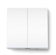 TP-LINK TAPO S220 intrerupator inteligent dublu (NECESITA HUB TAPO), Wireless: 868 MHz, incarcare maxima: 600 W LED/600W CFL/1000W INC/1000WFTL/Ventilator de 50 W, Dimensiuni: 87.1 × 86 × 41 mm, Alimentare: 2× Baterii AAA 1.5 V