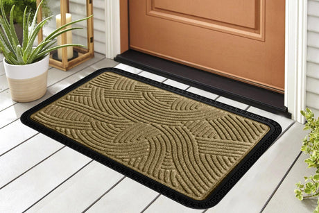 COVORAS INTRARE ANTIDERAPANT CU MARGINE CAUCIUCATA 40X60 CM, HEINNER HOME (mix 3 culori in bax - 4 bucati gri, 3 bucati verde, 3 bucati maro)