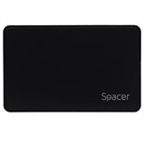 Rack extern HDD/SSD 2.5" Spacer USB-C 3.1 negru