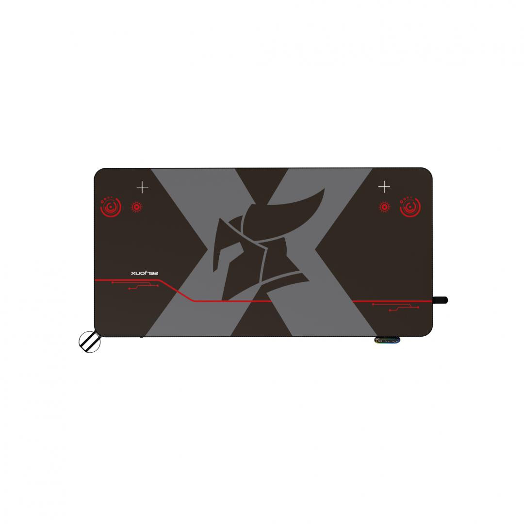 Birou electric Serioux Carbon Pro RGB, reglabil pe inălțime, Orientare Cadru: Rectangular, Greutate maxima: 60 kg, Interval de inălțime: 730~ 1210 mm, Segmente coloană: coloană în două etape