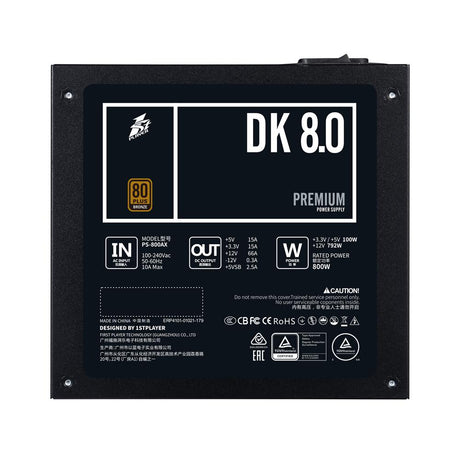 SURSA 1STPLAYER DK PREMIUM 800W 80 PLUS BRONZE