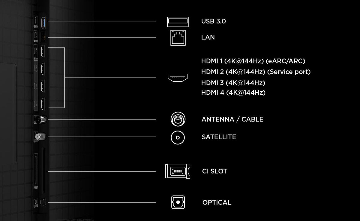 Televizor TCL SQD-MiniLed 65C8L, 164 cm, Smart Google TV, 4K Ultra HD, 144Hz, Bang & Olufsen, Clasa D (Model 2026)