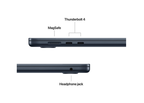 MacBook Air 15.3" Retina/Apple M4 (CPU 10- core, GPU 10- core, Neural Engine 16- core)/16GB/512GB - Midnight - INT KB (2025)