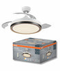 Plafoniera LED cu ventilator Osram Retractable cu Telecomanda, 66W, 4200lm, lumina alba (3000-4000-6500K), IP20, max 6460 m³/h, timer 2h-4h-8h, Alb/Negru
