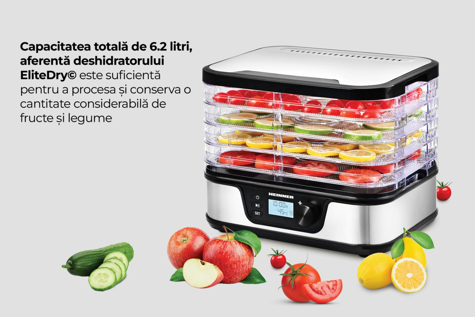 DESHIDRATOR FRUCTE SI LEGUME HEINNER ELITEDRY HFD-K380DSS