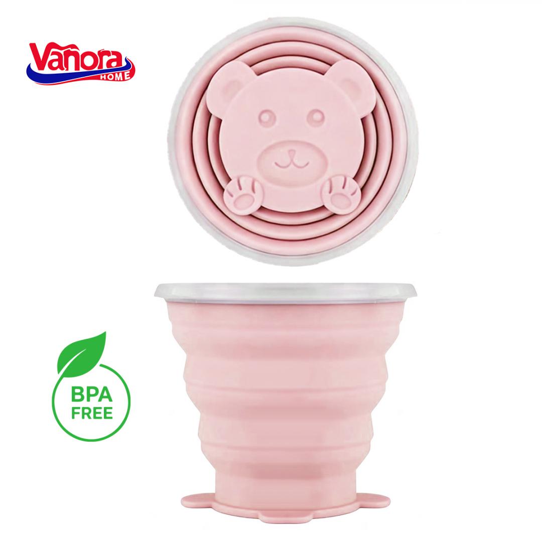 "PAHAR PLIABIL SILICON 270 ML  Material: Silicon Dimensiune: 9.5x8.5 CM Dimensiune pliat: 9.5x1.5 CM"