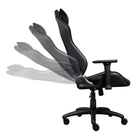 Scaun gaming Trust GXT 714 Ruya, greutate maxima suportata 150 kg, inaltime adjustabila scaun 10 cm, baza stea cu 5 roti, negru