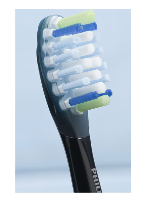 Rezerve PHILIPS Sonicare Plaque Defence HX9044/88, Pachet de 4 capete de periere, Standard, Click-on, Sincronizarea modurilor BrushSync, Negru, L x A x I (mm) 60x25.7x230.5