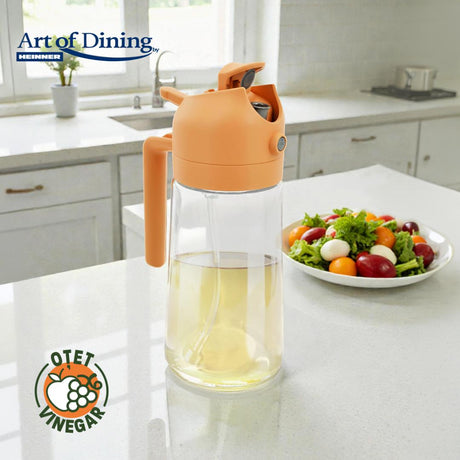 PULVERIZATOR ULEI/OTET 450ML, 2 IN 1, PORTOCALIU, ART OF DINING BY HEINNER