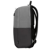 Rucsac laptop Targus 16" Sagano EcoSmart, pentru laptopuri de 16" sau mai mici, capacitate 22 de litri, material RPET 500, dimensiun: 33 x 19 x 53 cm, greutate 0.77 kg, negru/gri