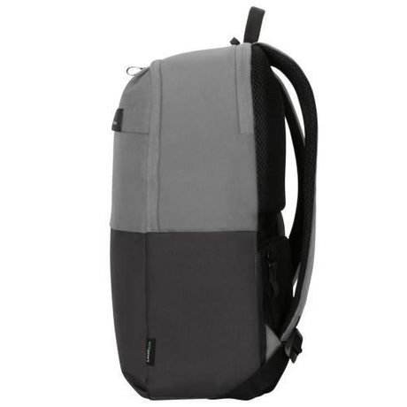 Rucsac laptop Targus 16" Sagano EcoSmart, pentru laptopuri de 16" sau mai mici, capacitate 22 de litri, material RPET 500, dimensiun: 33 x 19 x 53 cm, greutate 0.77 kg, negru/gri