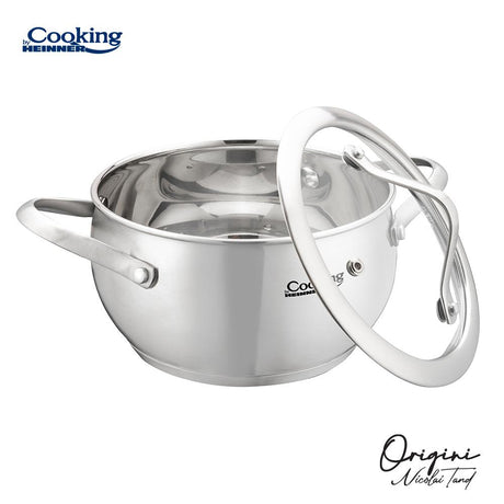 CRATITA INOX+CAPAC 16X9 CM, 1.8L, NICOLAI TAND, ORIGINI, COOKING BY HEINNER
