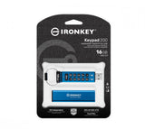 USB Flash Drive Kingston 16GB IronKey Keypad 200, USB 3.2 Gen1, FIPS140-3 Lvl 3 (Pending) AES-256 Encrypted
