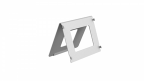Hikvision DS-KABH6350-T table stand bracket for tabletop mounting of DS- KH6350 and DS-KH6351 series indoor video intercom monitors, SECC and silica gel material, dimensions 97.2 x 89.22 x 76.6 mm.