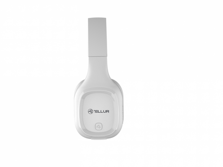 Casti Over-ear Bluetooth Tellur Pulse, Microfon, Alb