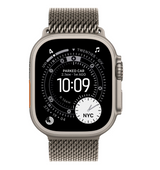 Apple Watch Ultra 3 GPS + Cellular 49mm Natural Titanium Case with Natural Titanium Milanese Loop - Small