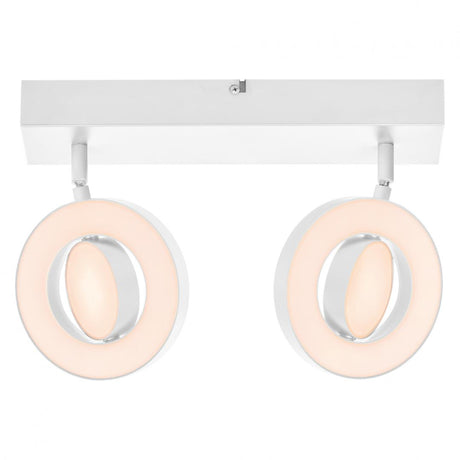 Spot LED dublu ajustabil Ledvance DECOR SATURN, 21W, 2180 lm, lumina alba (3000K-6500K), IP20, 460mm, Alb, clasa energetica F